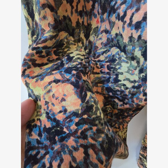 Anthropologie La Vie by Sam and Lavi Floral Cropped Leggings Small S 2 4 6 8 - Picture 3 of 7